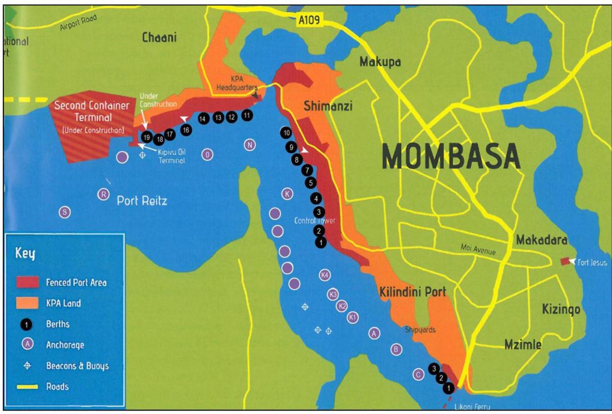 ਨਕਸ਼ਾ ਦੇ mombasa ਕੀਨੀਆ